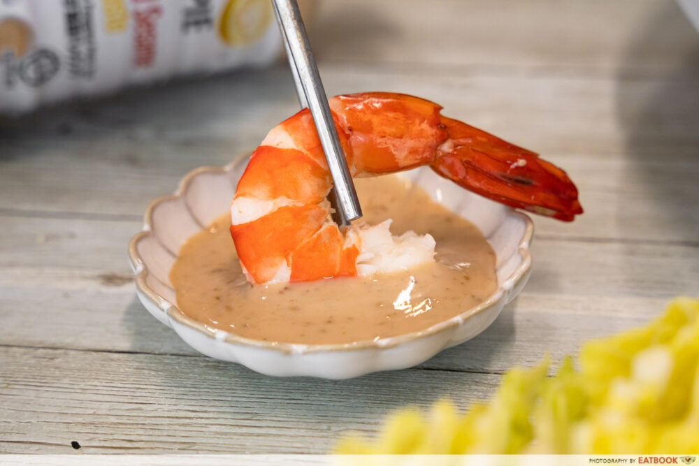 cold storage hotpot - dipping prawn