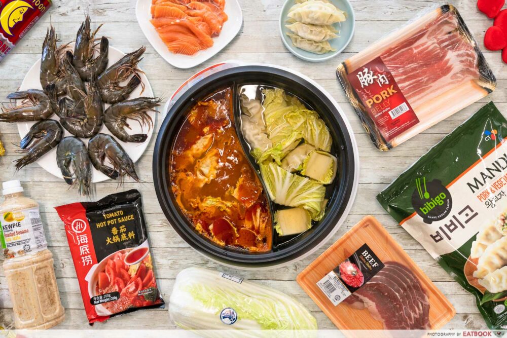 cold storage hotpot - flatlay