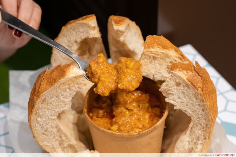 hainan story bakery - hainanese curry sourdough bomb