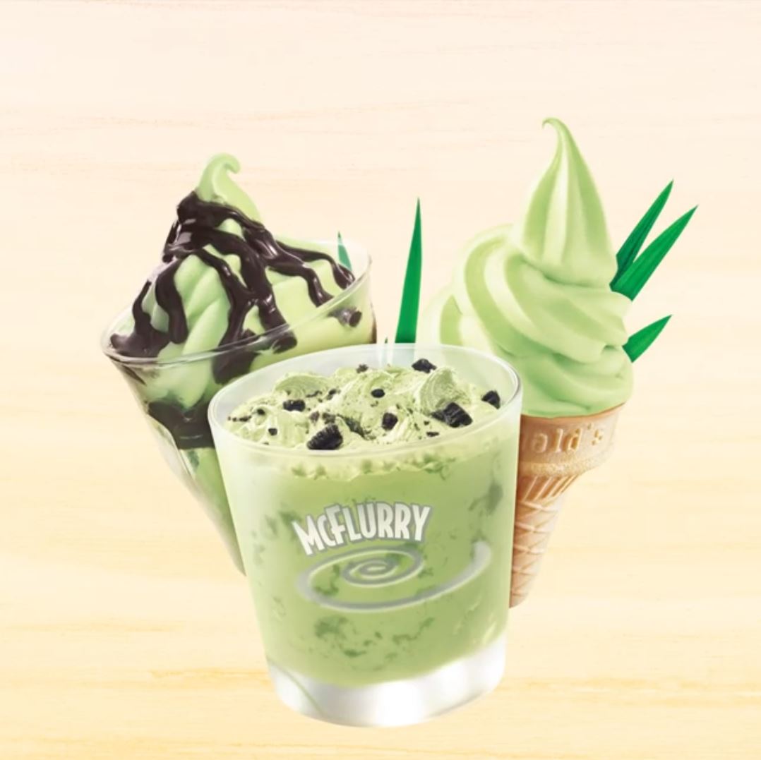 mcdonalds pandan ice cream - now available