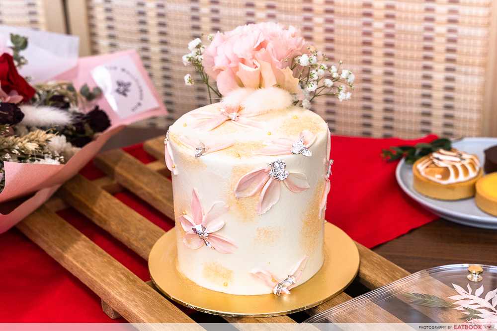 zee & elle - blush blooms floral cake