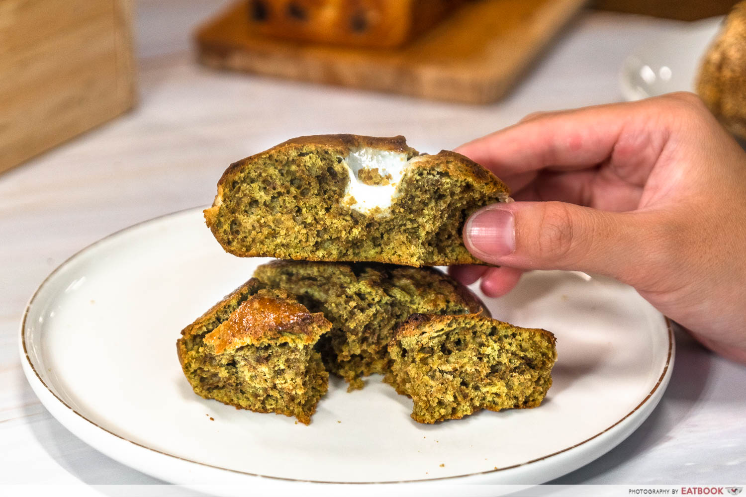 butter bread matcha mochi scone