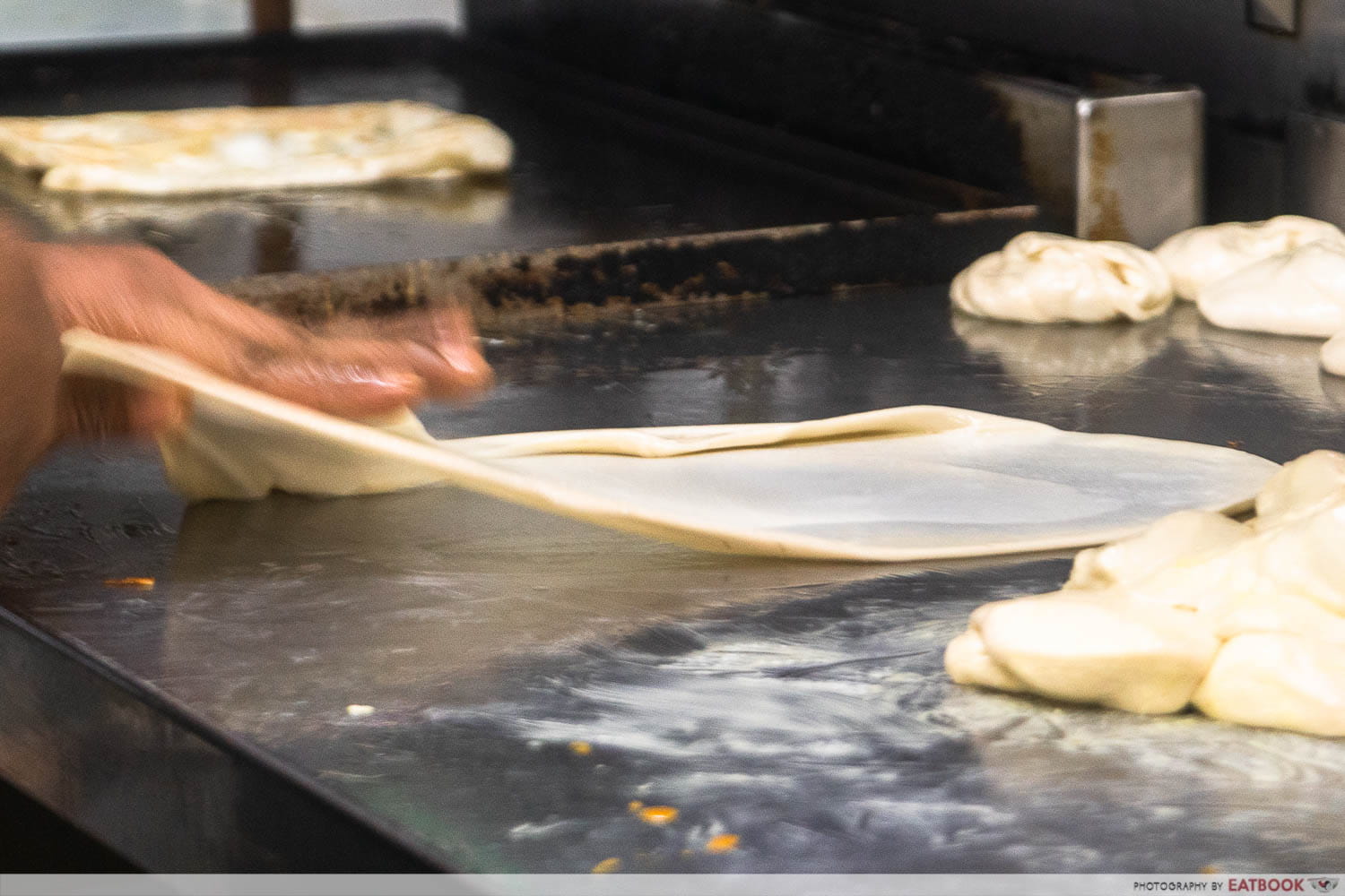 Roti Prata Prep Shot