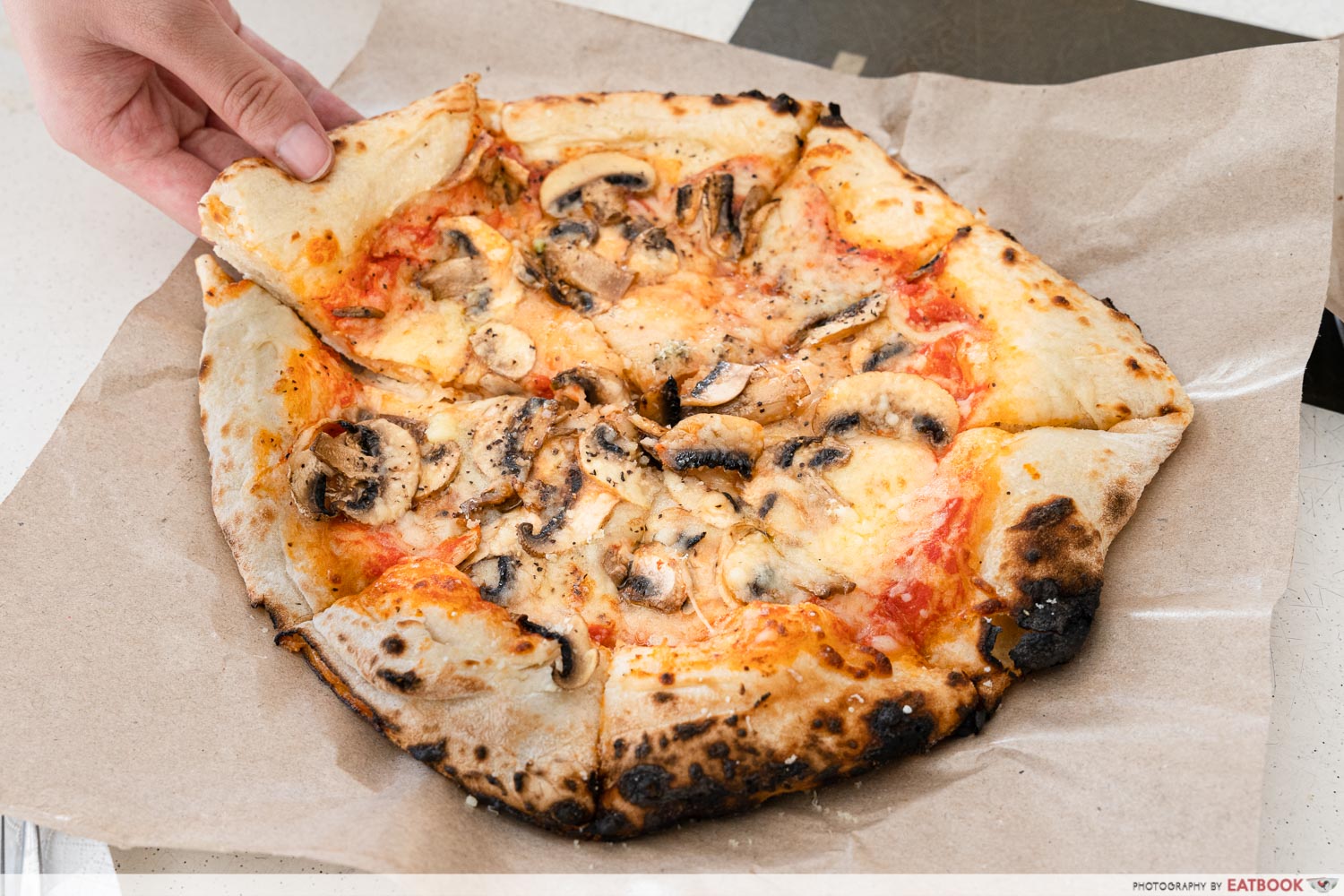 mat western - truffle mushroom pizza