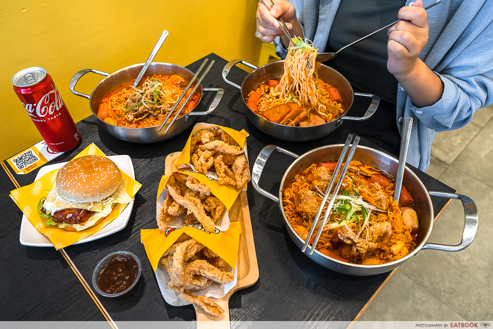 nene chicken - ramyeon and chicken skin