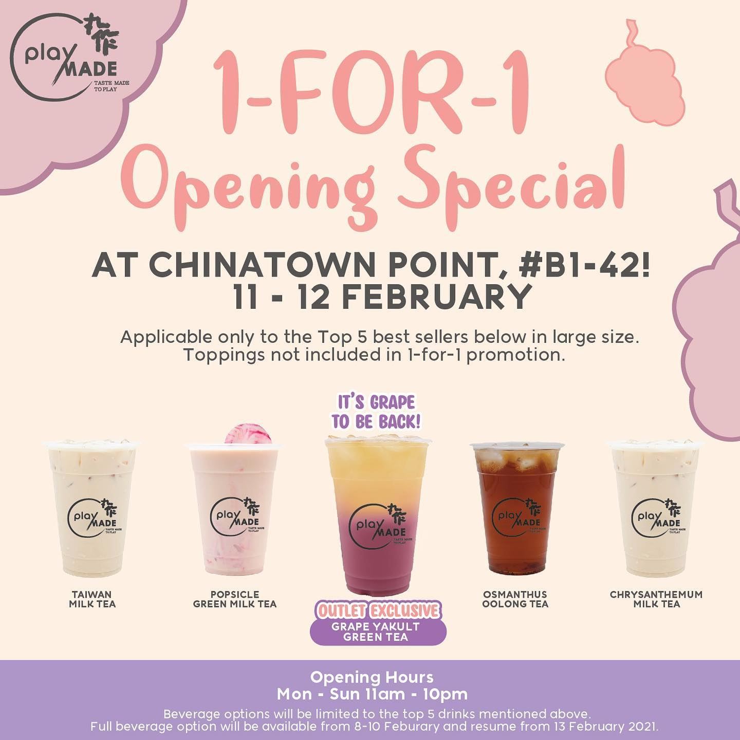 playmade chinatown opening special
