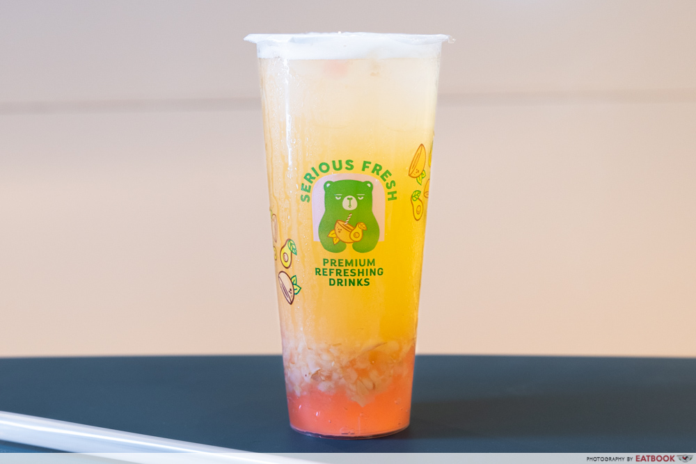 serious fresh - lychee tea with sakura pearls