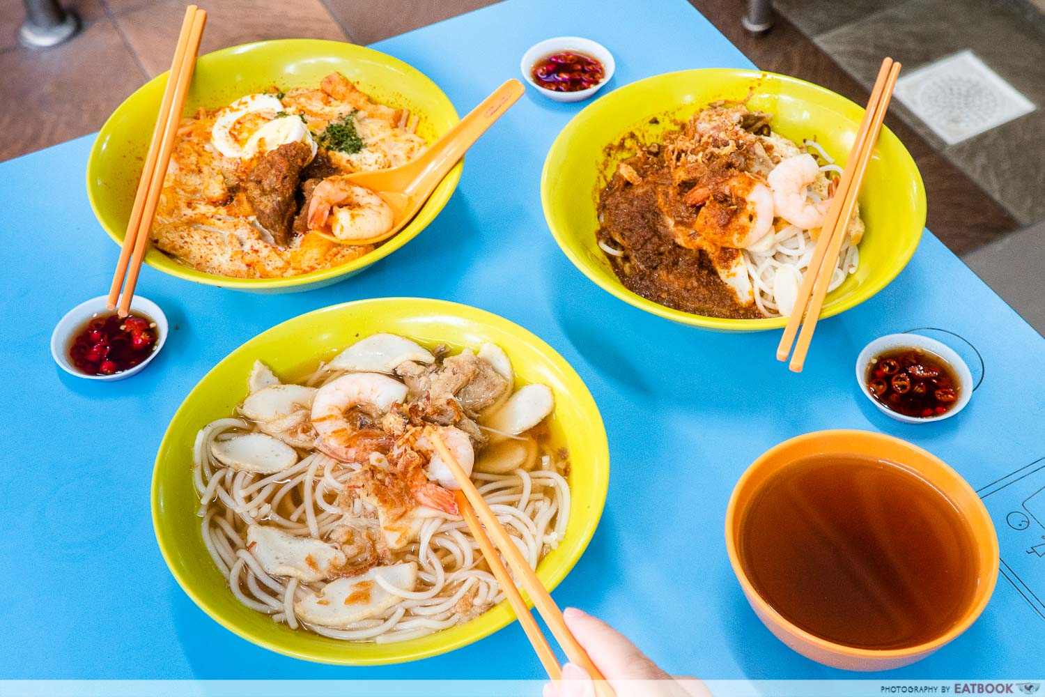 chung cheng chilli mee flatlay