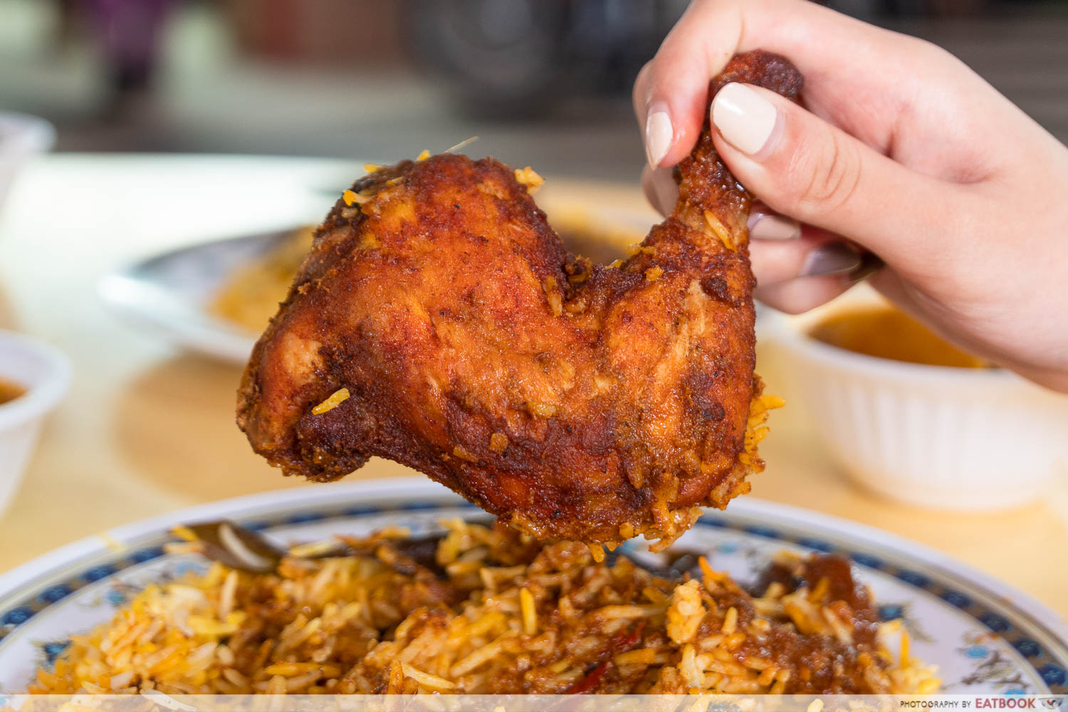 geylang hamid's briyani - fried chicken interaction