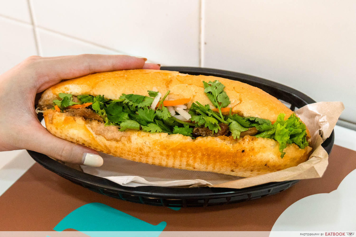 joo chiat caphe honey glazed grilled chicken thigh banh mi