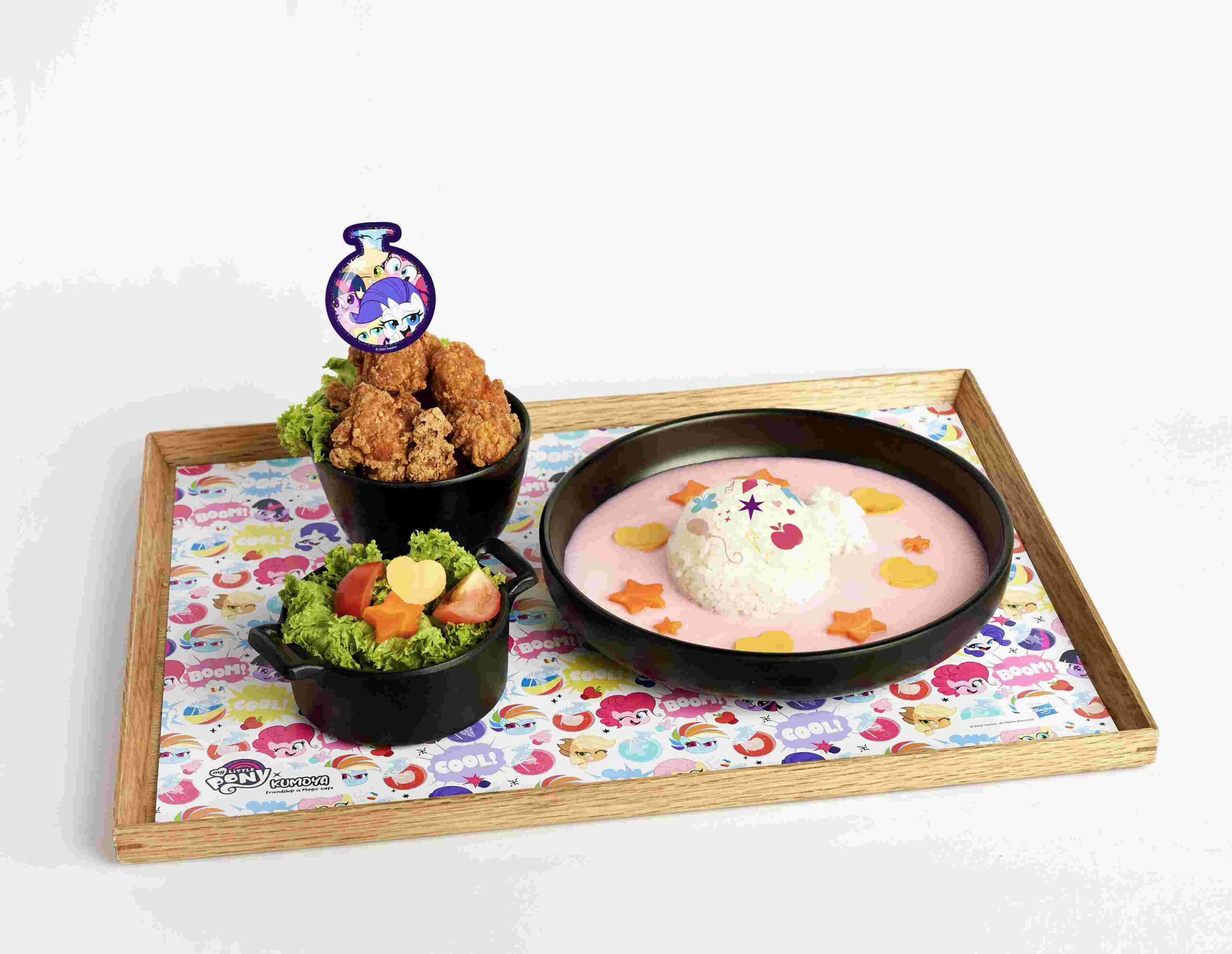 my little pony x kumoya cafe Magic Potion Karaage Chicken With Beetroot Cream Rice