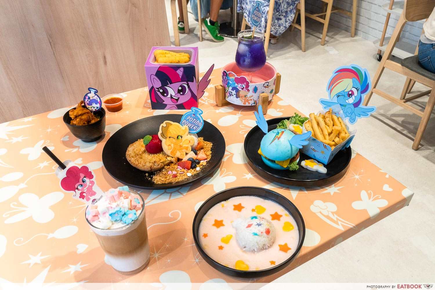 my little pony cafe flatlay