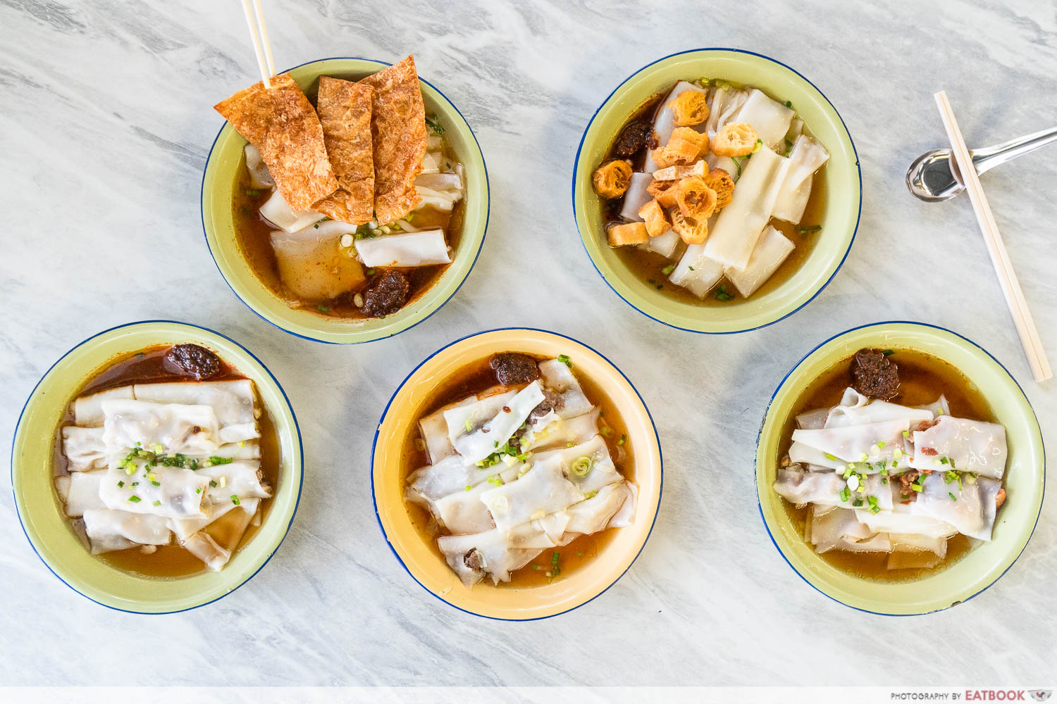 wan fen chee cheong fun - flatlay