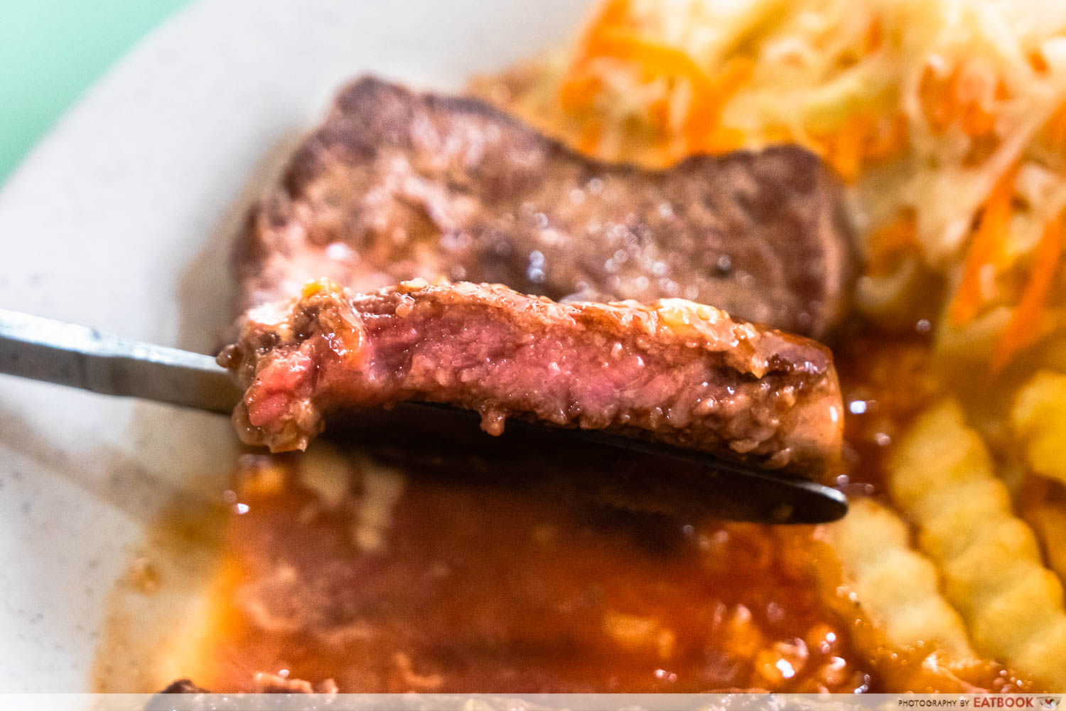 western barbecue sirloin steak cross section
