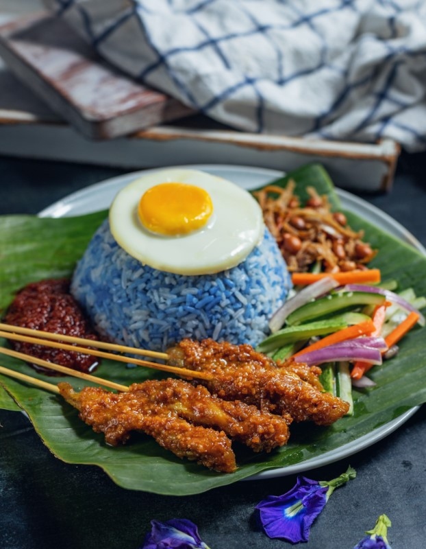 OCK BLUE PEA nasi lemak