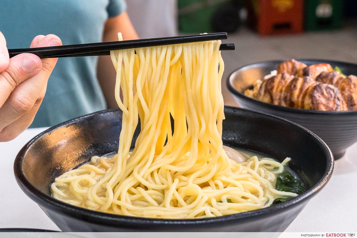 Ramen noodle pull