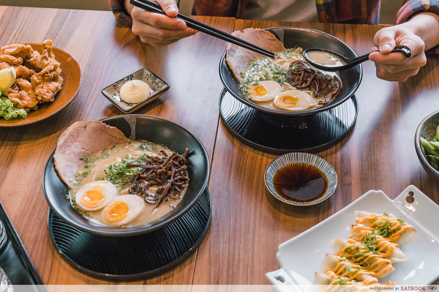 affordable food places - ramen champion flatlay