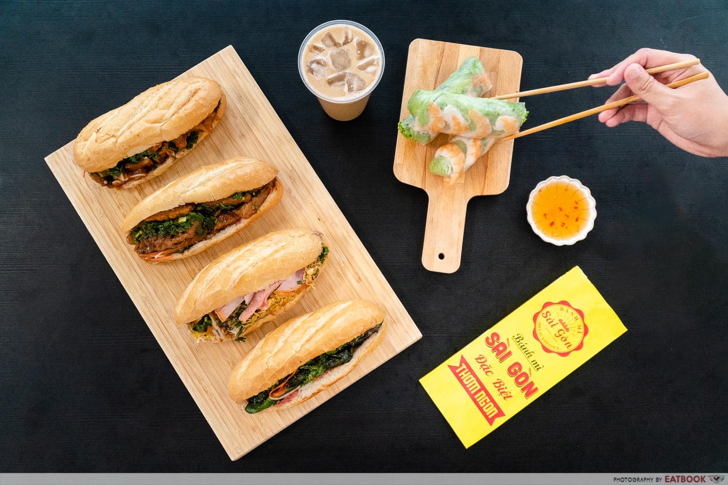 banh mi sai gon flatlay