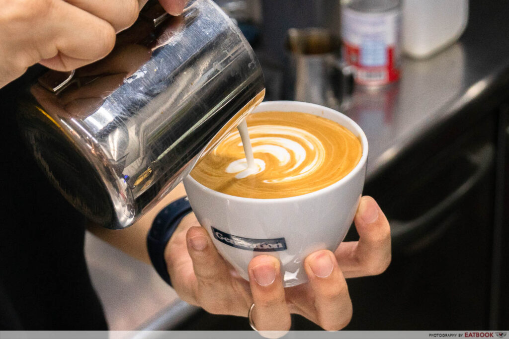 generation coffee prep shot of latte