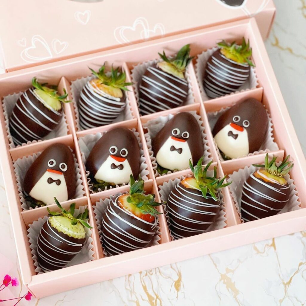 rainbowly chocolate penguin box