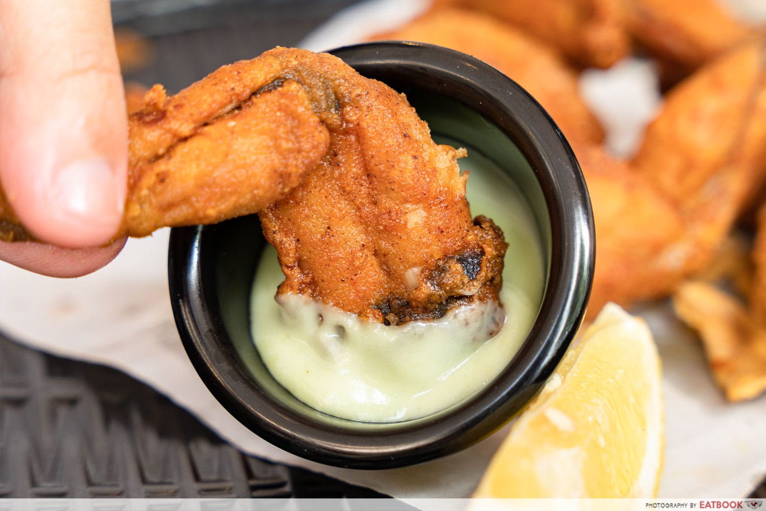 Frog leg karaage mayo dip