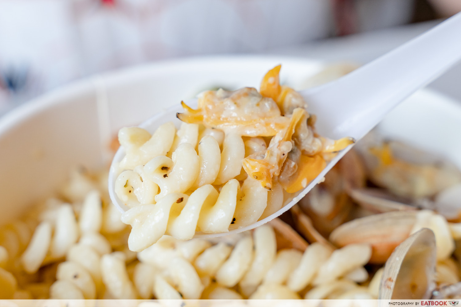 Fusilli Vongole closeup