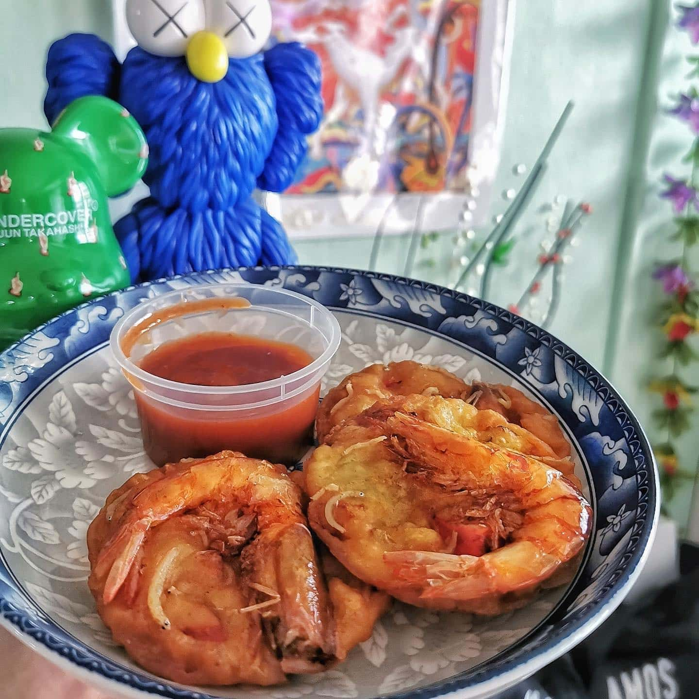 prawn fritter with chilli