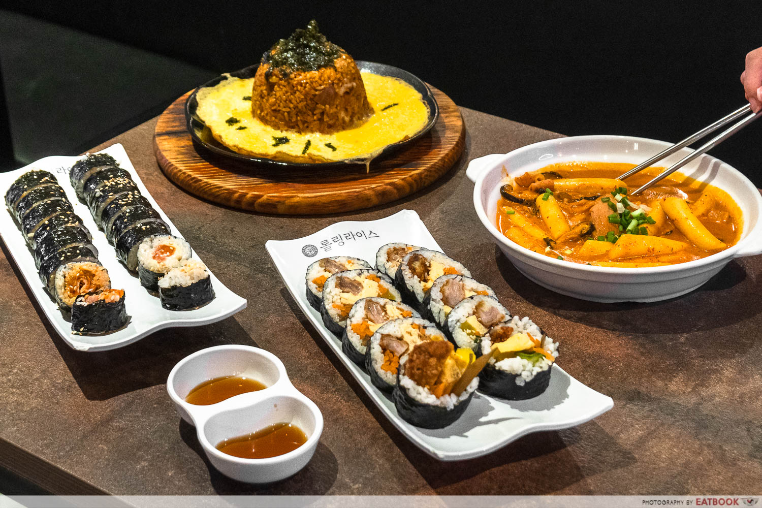 rolling rice flatlay