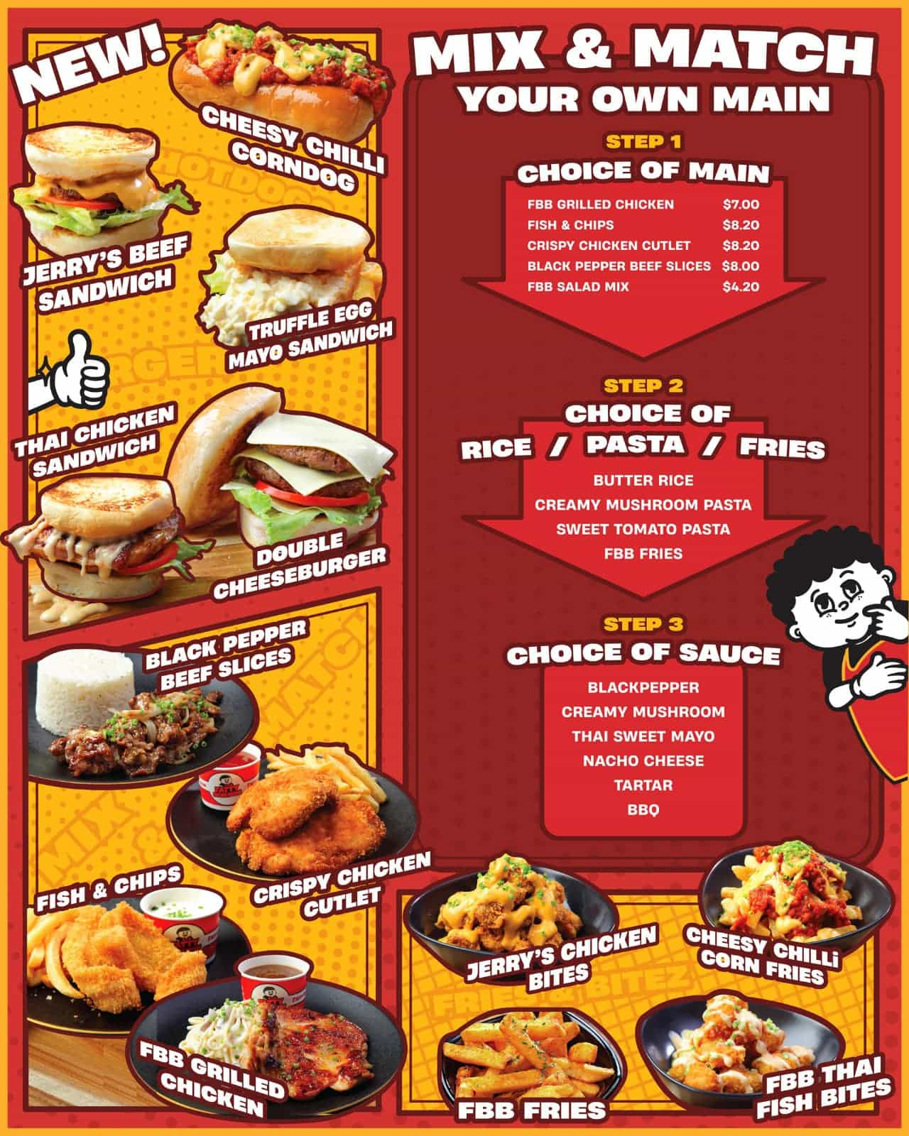 Fatty Bombom Menu