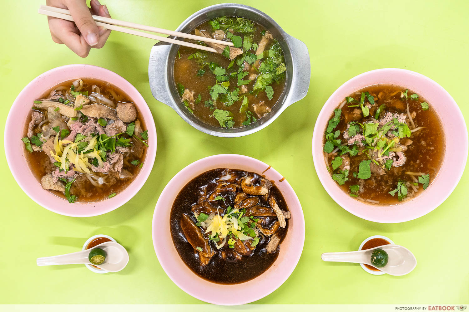 bugis long house lim kee beef noodle flatlay