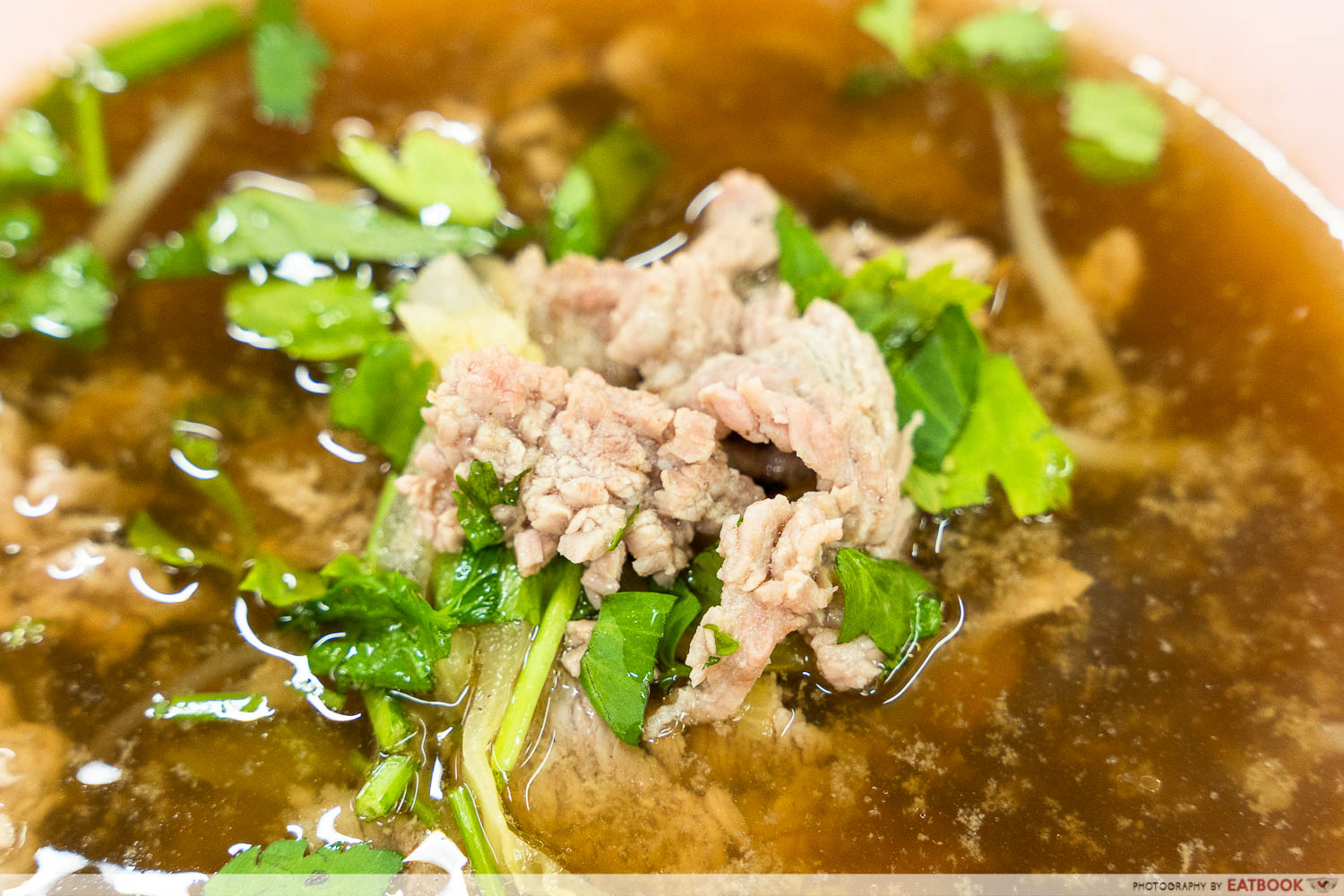 bugis long house lim kee beef sliced soup close up shot