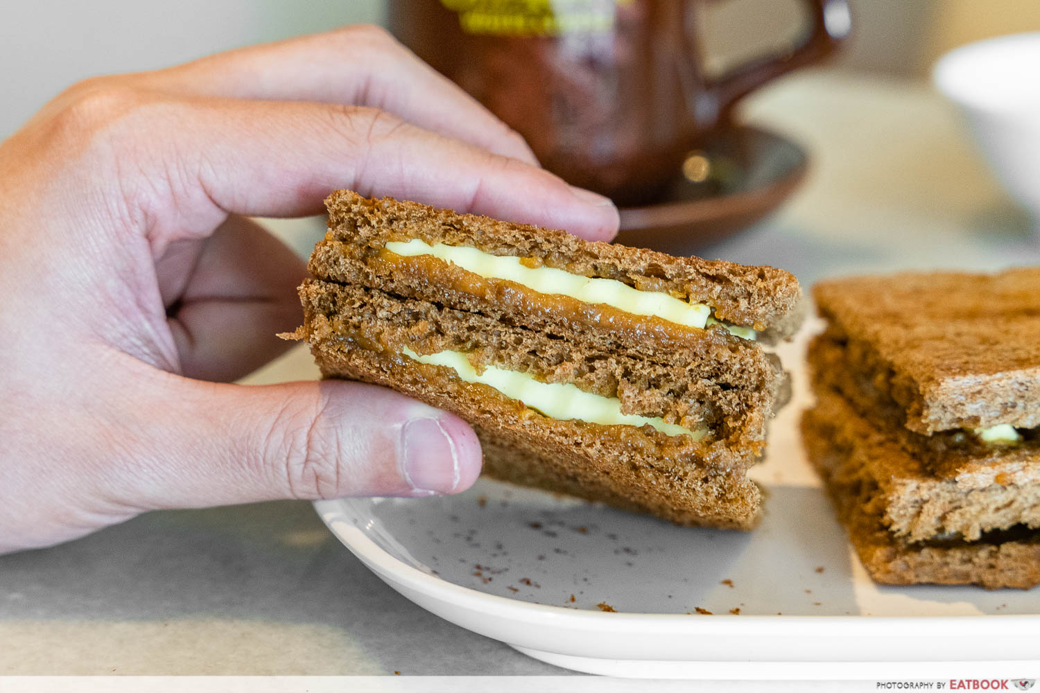 kallang wave mall - oldtown white coffee double butter kaya toast