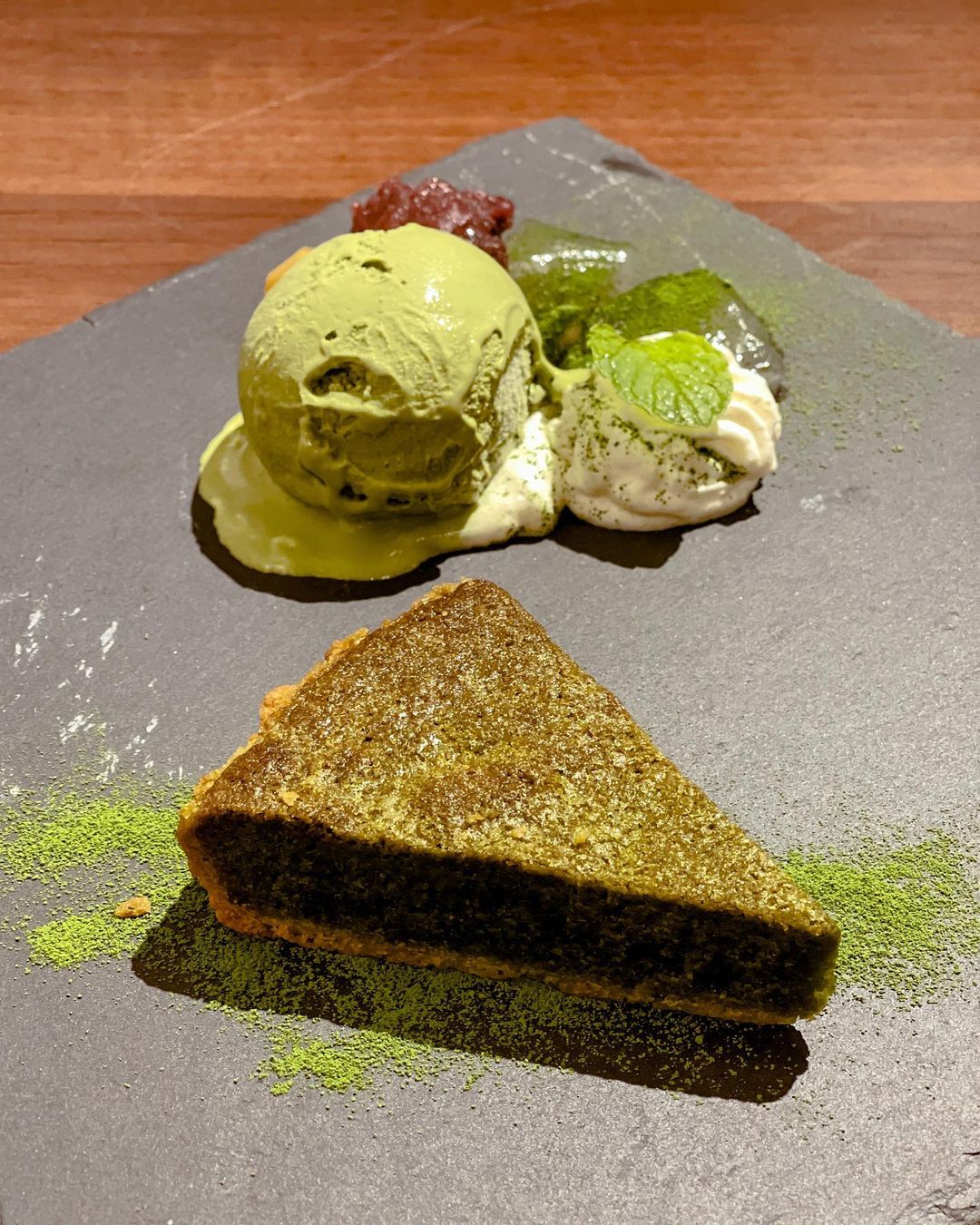 cafe hachi matcha tart