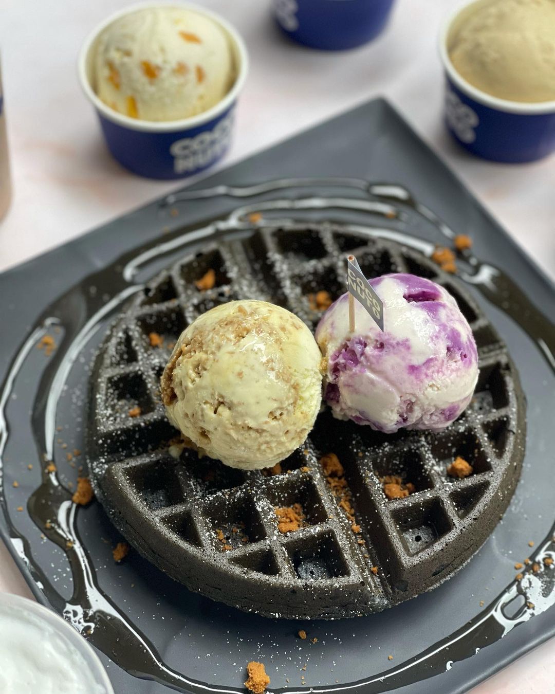 coconuto waffles and gelato