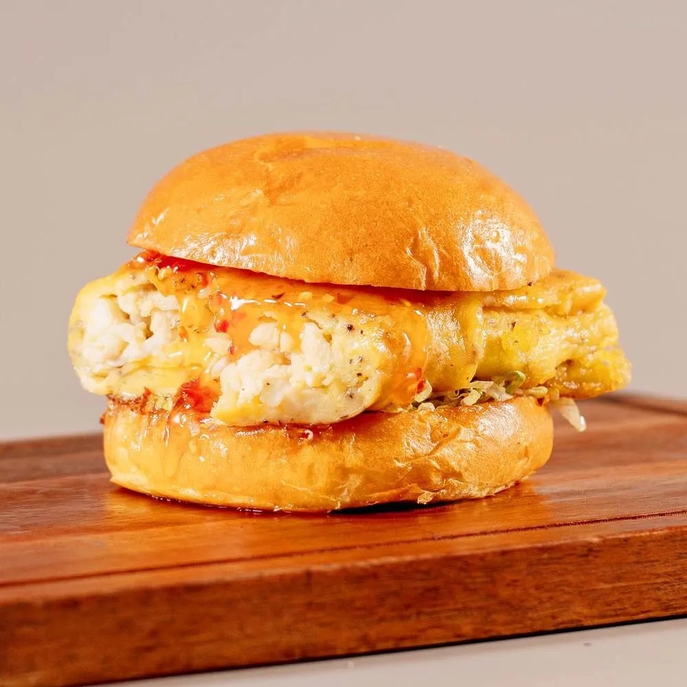 crab n burger crab omelette