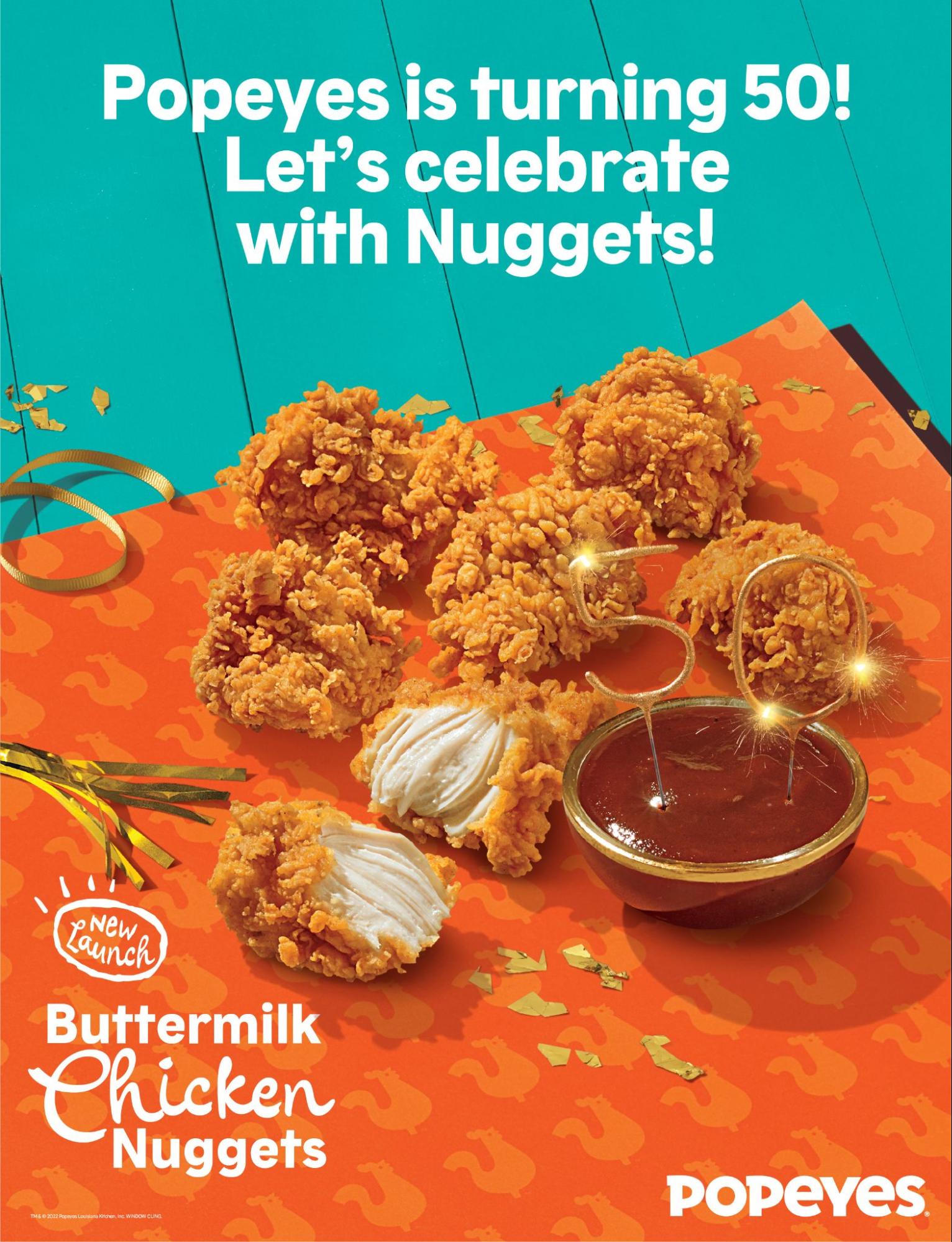 correct serving size for popeyes handcrafted nuggets