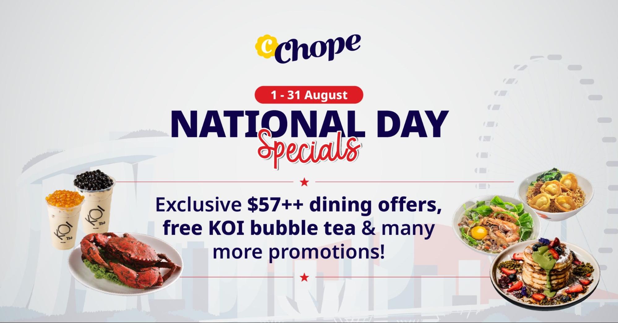 Chope august 2022 promos