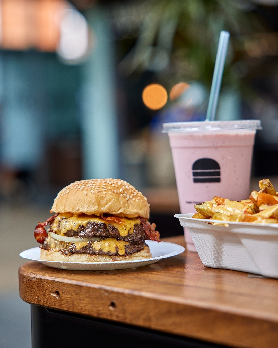 bleecker burger crisps milkshake