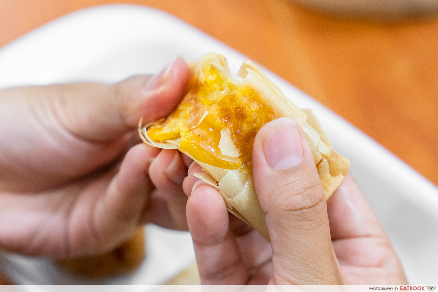 fantastic dim sum - durian box tear shot