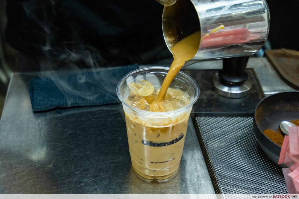 generation coffee pouring shot