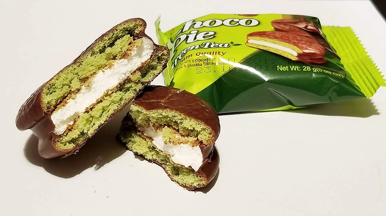 lottee green tea chocopie