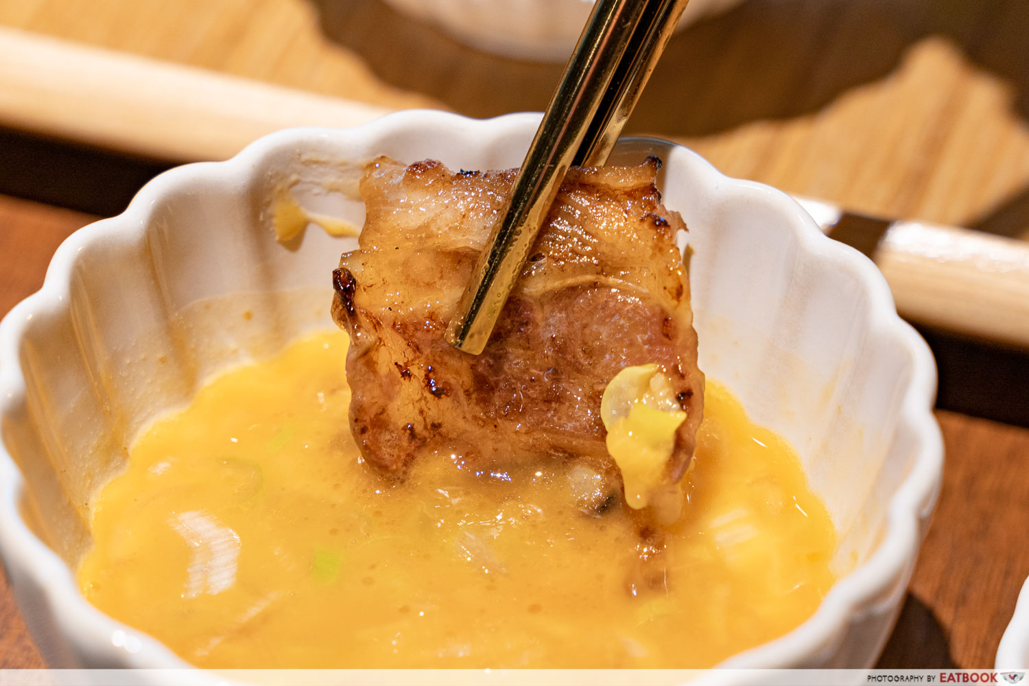 waa cow yakiniku - sweet sukiyaki with raw egg dip