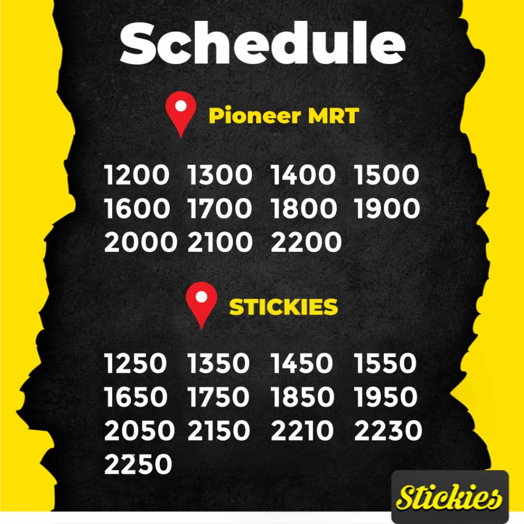 pioneer bus schedule stickies