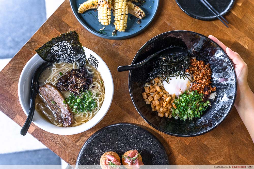 best ramen - torasho ramen bowls on table