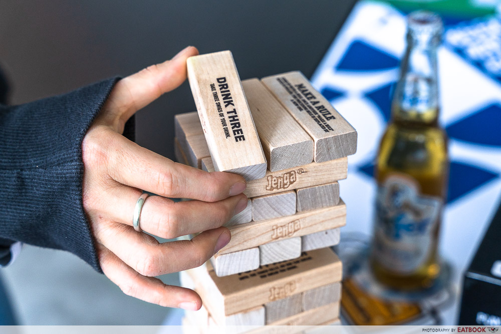 drinking game - jenga