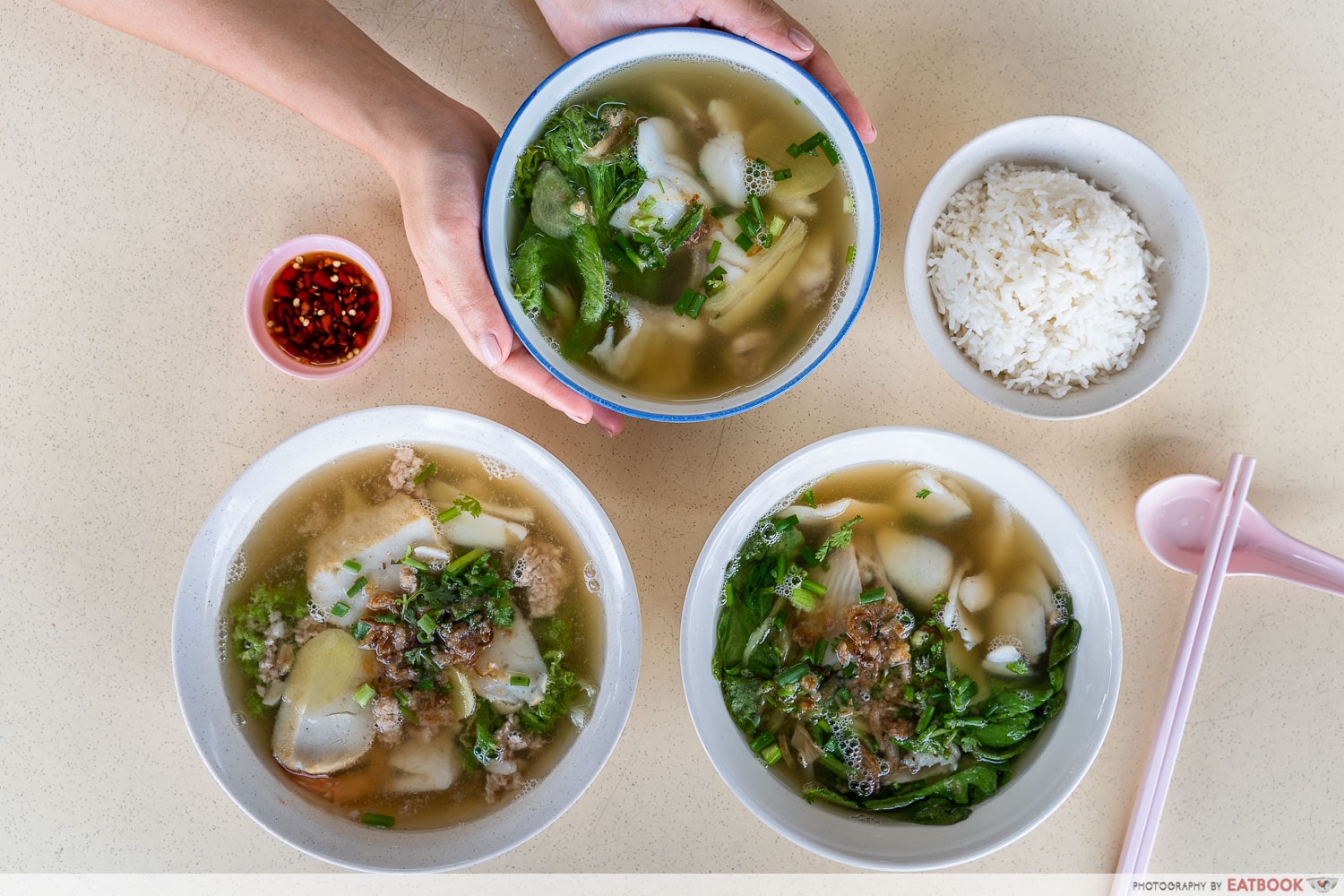 first street teochew fish soup - flatlay