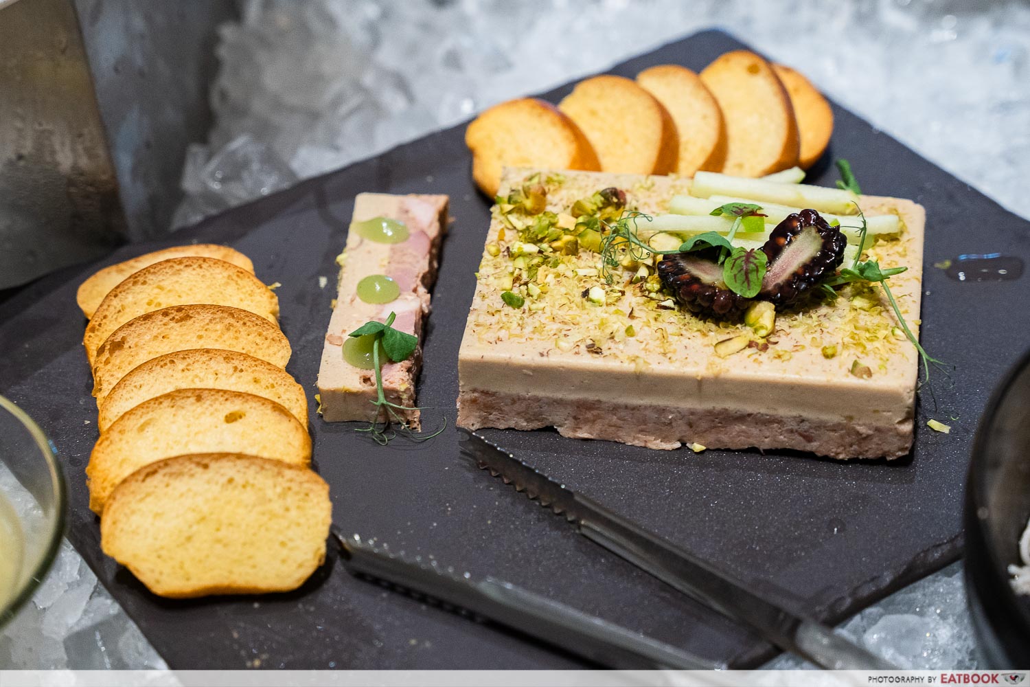 paradox singapore ellenborough market cafe - duck rillettes foie gras terrine
