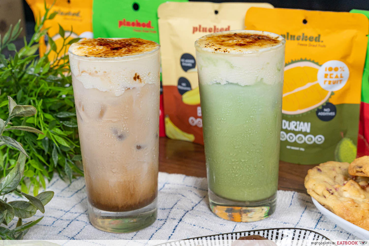 plucked freeze-dried fruit recipes - durian cheese foam drinks