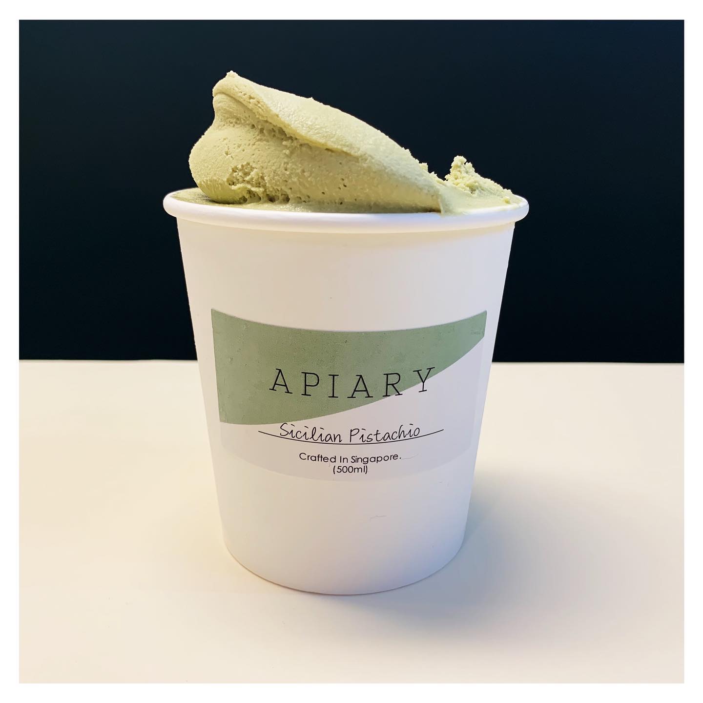 sicilian pistachio ice cream - apiary cafe