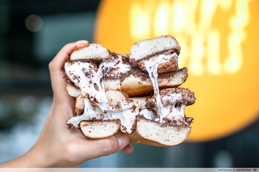 wooly's bagels - bagel smores